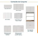 Ver imagem 3 de Cozinha Planejada 7 Peças 3 Aéreos 3 Balcões e Torre Quente Ipanema CabeCasa MadeiraOriginals Branco