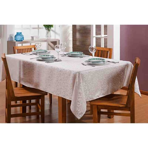 Toalha de Mesa Damasco 2,20 X 2,20 Des 001 Marfim Niazitex