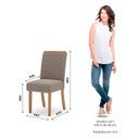 Ver imagem 4 de Conjunto Sala de Jantar Mesa com Vidro 6 Cadeiras Solus Marrom/Nature/Off White/Amêndoa