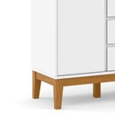 Ver imagem 4 de Guarda Roupa Infantil 4 Portas e 3 Gavetas Nature Clean Branco Soft/eco Wood - Matic Móveis