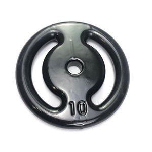 Anilha 10kg Vazada Revestida Emborrachada Peso Musculação Academia Jfit