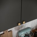 Ver imagem 6 de Armário de Cozinha Completa 9 Portas 200cm Canela/Preto Grid Elara Kappesberg
