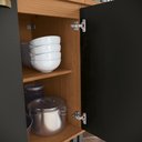 Ver mais imagens de Armário de Cozinha Completa 9 Portas 200cm Canela/Preto Grid Elara Kappesberg