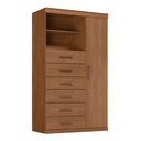 Ver imagem 3 de Multi-Cômoda 1 Porta 6 Gavetas Marabá Marrom/Jatoba