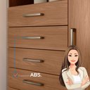 Ver mais imagens de Multi-cômoda 1 Porta 6 Gavetas Marabá