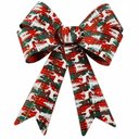 Ver imagem 1 de Kit 8 Enfeites Árvore Natal Laço Decorado Figuras Natalinas 28,5 Cm.
