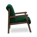 Ver imagem 6 de Poltrona Decorativa Sala Base de Madeira Kit 2 Daline Bouclê Verde E03 - D’Rossi