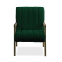 Ver imagem 5 de Poltrona Decorativa Sala Base de Madeira Kit 2 Daline Bouclê Verde E03 - D’Rossi