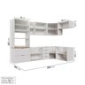 Cozinha Modulada 7 Peças 3 Aéreos 3 Balcões e Torre Quente Ipanema CabeCasa MadeiraOriginals - 5