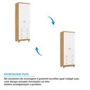 Ver imagem 6 de Guarda Roupa de Bebê 2 Portas e 3 Gavetas 100% Mdf Mimo Espresso Móveis