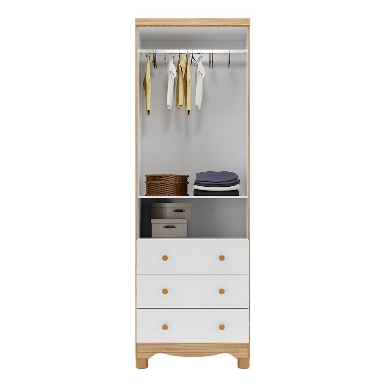 Guarda Roupa de Bebê 2 Portas e 3 Gavetas 100% Mdf Mimo Espresso Móveis - 3