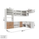 Ver imagem 4 de Cozinha Planejada 7 Peças 3 Aéreos 3 Balcões e Torre Quente Ipanema CabeCasa MadeiraOriginals Marrom/