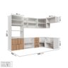 Cozinha Modulada 7 Peças 3 Aéreos 3 Balcões e Torre Quente Ipanema CabeCasa MadeiraOriginals - 5