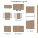 Ver imagem 3 de Cozinha Planejada 7 Peças 3 Aéreos 3 Balcões e Torre Quente Ipanema CabeCasa MadeiraOriginals Marrom/