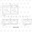 Ver mais imagens de Kit Cuba para Cozinha com Escorredor Awá e Torneira Misturador Monocomando em Aço Inox Iriri -