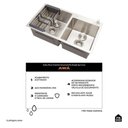 Ver imagem 2 de Kit Cuba para Cozinha com Escorredor Awá e Torneira Misturador Monocomando em Aço Inox Iriri -