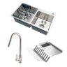 Kit Cuba para Cozinha com Escorredor Awá e Torneira Misturador Monocomando em Aço Inox Iriri - - 1