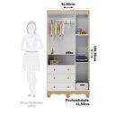 Ver imagem 4 de Guarda-roupa de Bebê 3 Portas e 3 Gavetas 100% Mdf Mimo Espresso Móveis