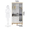 Guarda-roupa de Bebê 3 Portas e 3 Gavetas 100% Mdf Mimo Espresso Móveis - 4