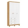 Guarda-roupa de Bebê 3 Portas e 3 Gavetas 100% Mdf Mimo Espresso Móveis - 2