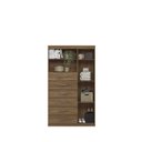 Ver imagem 6 de Cômoda Sapateira Multiuso 6 Gavetas 1 Porta com Espelho Marabá Jatobá Marrom/Jatoba
