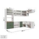 Ver imagem 5 de Cozinha Modulada 7 Peças 3 Aéreos 3 Balcões e Torre Quente Ipanema CabeCasa MadeiraOriginals Verde
