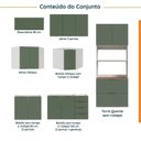 Ver imagem 4 de Cozinha Modulada 7 Peças 3 Aéreos 3 Balcões e Torre Quente Ipanema CabeCasa MadeiraOriginals Verde
