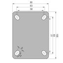 Ver imagem 2 de Rodizio Inox 5 Pol. Giratório Placa sem Freio 170 Kg