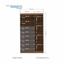 Ver imagem 5 de Cômoda Multiuso 6 Gavetas 1 Porta com Espelho Marabá Jatobá/Grafite Marrom/Jatoba