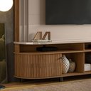 Ver imagem 5 de Estante de Tv 65 Pol 183cm Sala de Estar Fayron Fendi/naturale M20 - D’Rossi