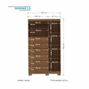 Ver imagem 4 de Multi-Cômoda 1 Porta 6 Gavetas Marabá com Espelho e Pés Marrom/Jatoba