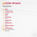 Ver imagem 3 de Mesa para Sala de Jantar Noronha 220cm Madeira com Vidro Moderna Mobília