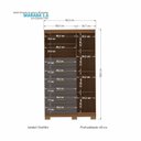 Ver imagem 4 de Multi-Cômoda 1 Porta 6 Gavetas Marabá com Espelho e Pés Marrom/Jatoba/Grafite
