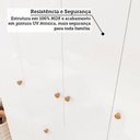 Ver imagem 7 de Guarda-Roupa Bebê 4 Portas e 3 Gavetas 100% MDF Mimo Branco Brilho/Amêndoa