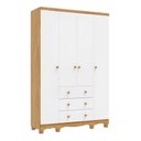 Ver imagem 2 de Guarda-roupa de Bebê 4 Portas e 3 Gavetas 100% Mdf Mimo