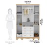 Guarda-roupa de Bebê 4 Portas e 3 Gavetas 100% Mdf Mimo - 4