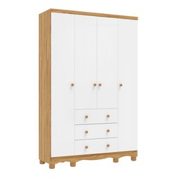 Guarda-roupa de Bebê 4 Portas e 3 Gavetas 100% Mdf Mimo - 2