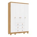 Ver imagem 2 de Guarda-roupa de Bebê 4 Portas e 3 Gavetas 100% Mdf Mimo