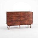 Ver imagem 2 de Cômoda 6 Gavetas Madeira Maciça Kairos Marrom/Castanho
