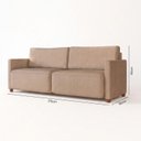 Ver imagem 3 de Sofá Living com Molas 215cm 4 Lugares Linho Encosto de Almofadas Soltas Berlim Bege