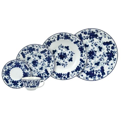 Aparelho de Jantar 30 Peças Folhagem Azul Schmidt