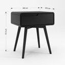 Ver imagem 3 de Mesa de Cabeceira Esquerda com Pés Kairos Marrom