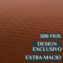 Ver imagem 2 de Colcha Bordada Barcelona 300 Fio Algodão Luxo Casal Queen Size:terracota