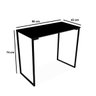 Mesa Escrivaninha Industrial 900 Mm Preto e Tampo Preto - 7