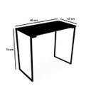 Ver imagem 7 de Mesa Escrivaninha Industrial 900 Mm Preto e Tampo Preto