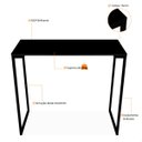 Ver imagem 3 de Mesa Escrivaninha Industrial 900 Mm Preto e Tampo Preto