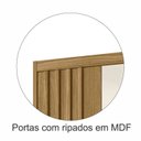 Ver mais imagens de Guarda Roupa Casal com Espelho 6 Portas e 4 Gavetas Ripado Araguaia Freijó/Off White Marrom
