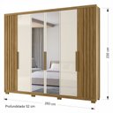 Ver imagem 4 de Guarda Roupa Casal 6 Portas 4 Gavetas com Espelho e Pés Araguaia