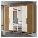 Ver imagem 1 de Guarda Roupa Casal 6 Portas 4 Gavetas com Espelho e Pés Araguaia