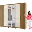 Ver imagem 5 de Guarda Roupa Casal 6 Portas 4 Gavetas com Espelho e Pés Araguaia